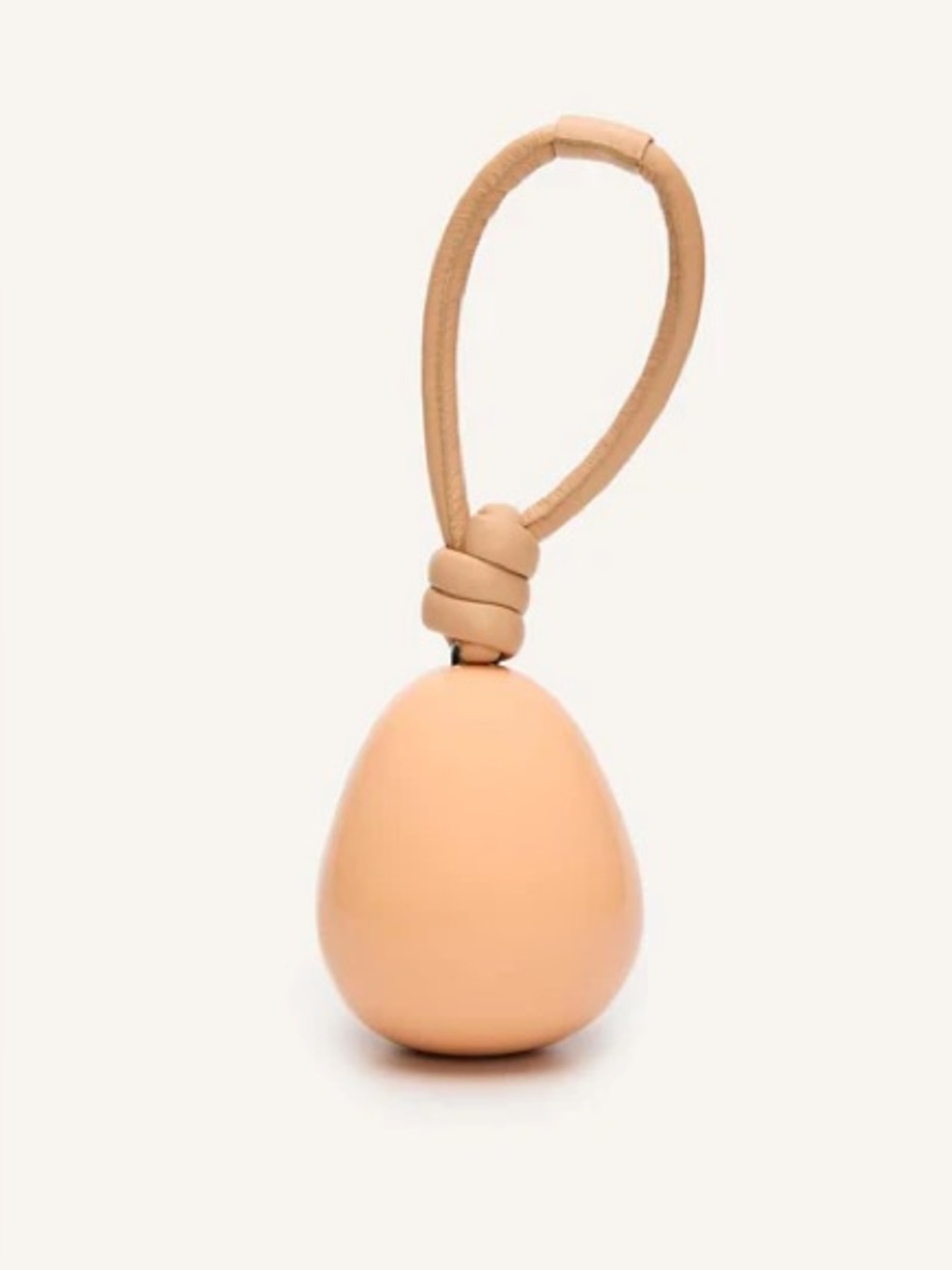 NEW Baobab Lolo Wristlet Oval Shape Structural Leather Strap Bag in Smoothie